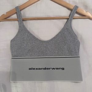 Alexander Wang logo cropped top. Size XS.